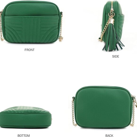 Quilted Crossbody Bags for Women - Stylish Camera Bag with Tassel - Lightweight - Picture 6 of 7